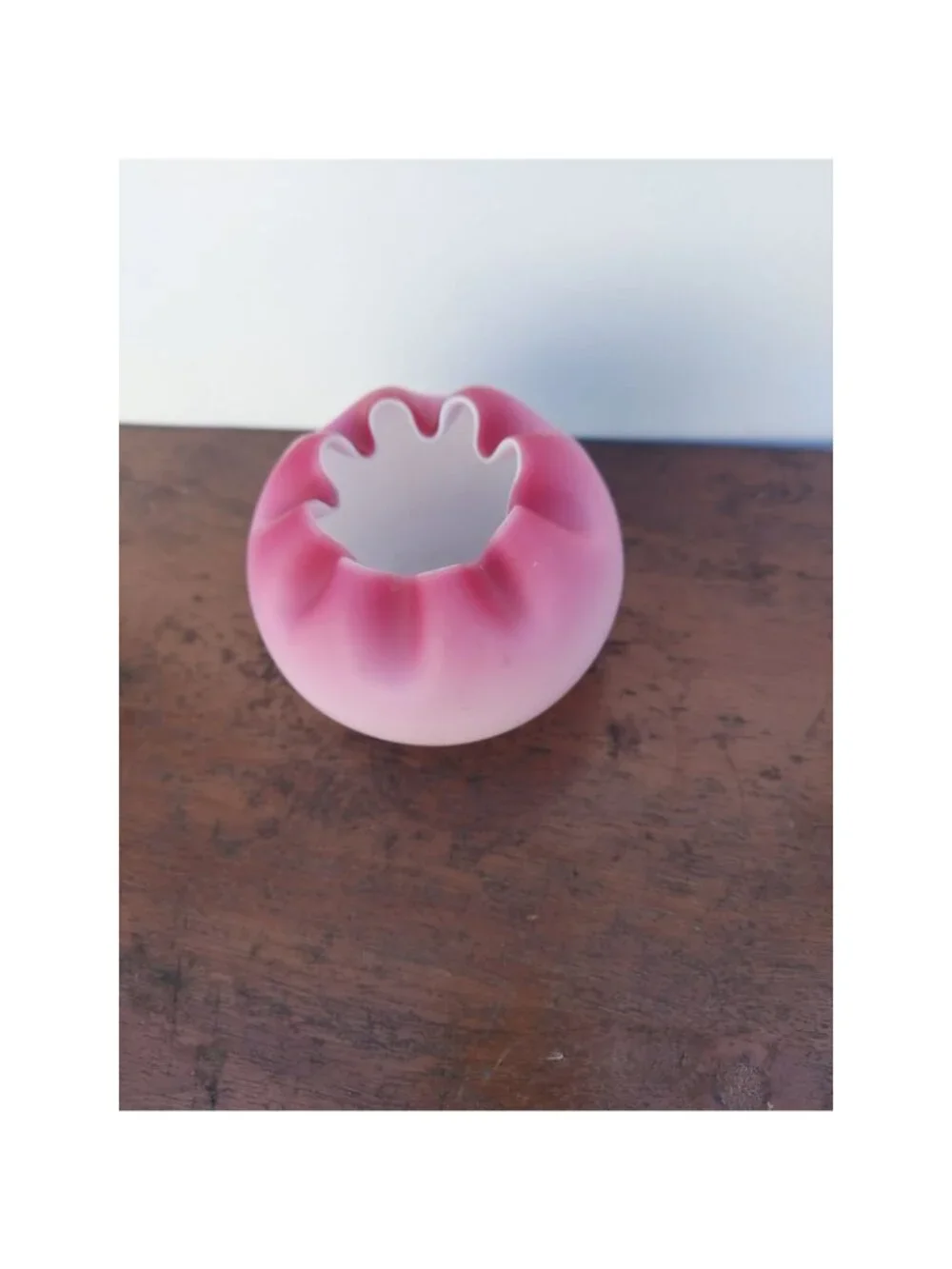 Antique Peach Blow Rose Bowl